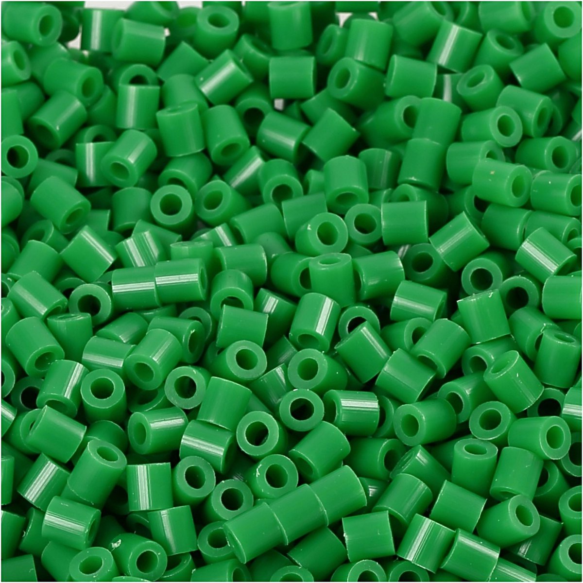 Perles photo Nabbi, taille 5x5 mm, diamètre intérieur 2,5 mm, moyen, vert (16), 6000 pièces 1 boîte