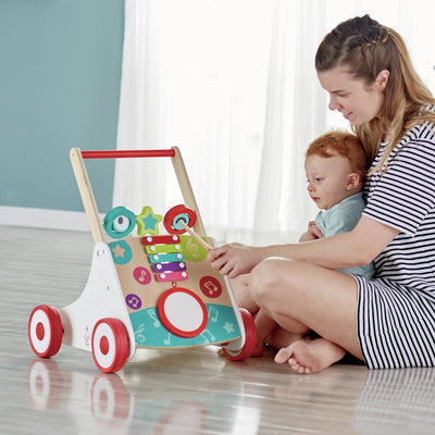 Déambulateur musical Hape - aide à la marche avec tambour, xylophone et résistance réglable - à partir de 10 mois