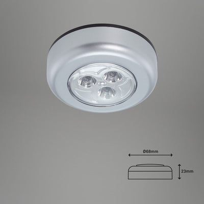 B.k.licht briloner - lot de 5 lampes d'armoire - lampes sous comptoir - alimenté par batterie - autocollant - veilleuse - lampes d'armoire - ø6,8 cm