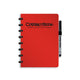 Carnet effaçable Correctbook a5 - carnet réutilisable - rouge horizon - ligné - avec lingette pour stylo - peut être complété par des pages supplémentaires