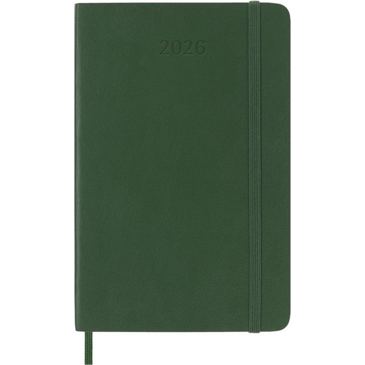 Agenda Moleskine 12 mois - 2026 - hebdomadaire - poche - couverture souple - vert myrte