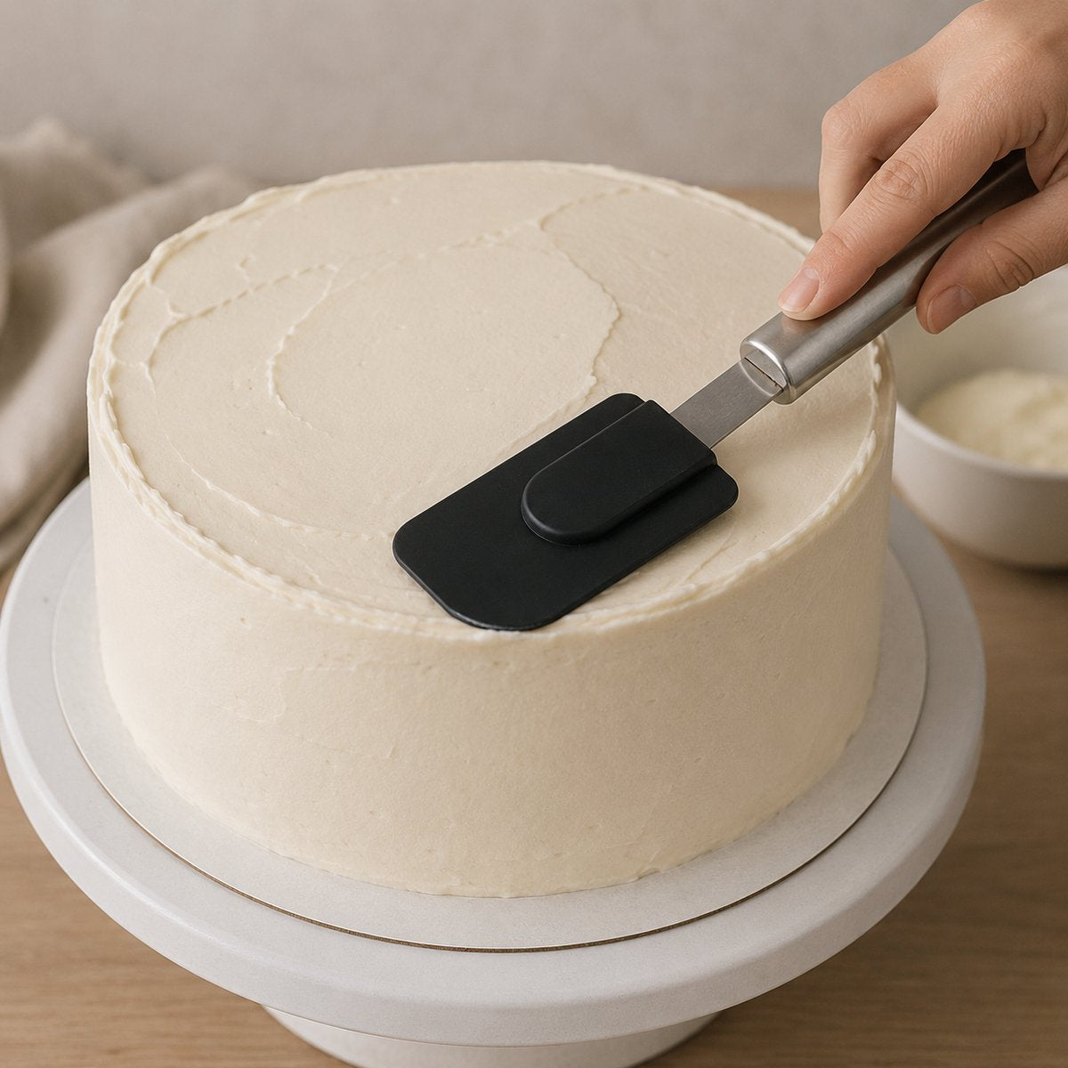 Alpin | escroc | grattoir à poêle - argent noir - acier inoxydable silicone - 24 cm - spatule pour ustensiles de cuisine - robuste - ustensiles de cuisine résistants à la chaleur - va au lave-vaisselle | spatule