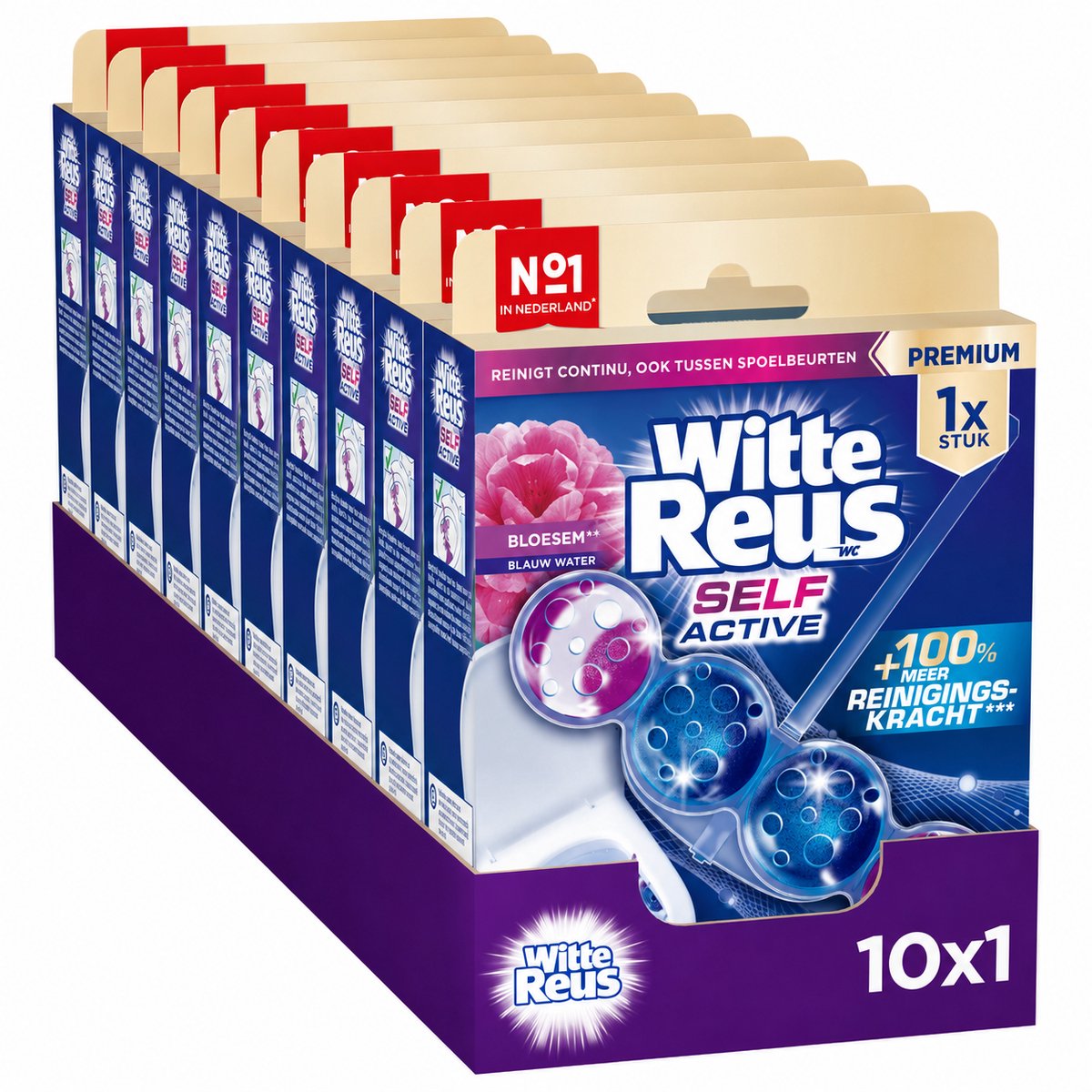Fleur géante blanche auto-active 50g - blocs sanitaires - pack économique - 10 pièces