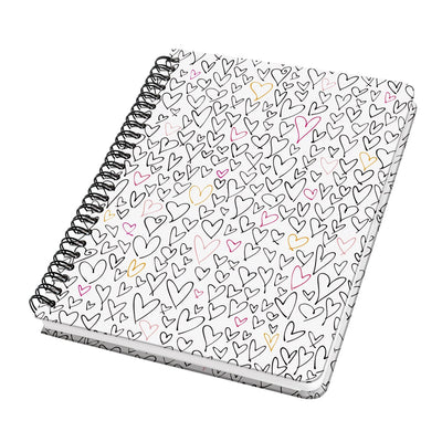 Carnet Sigel - jolie - a5 - coeurs sauvages - couverture rigide - ligne - 120 pages - 100 grammes - si-sy554