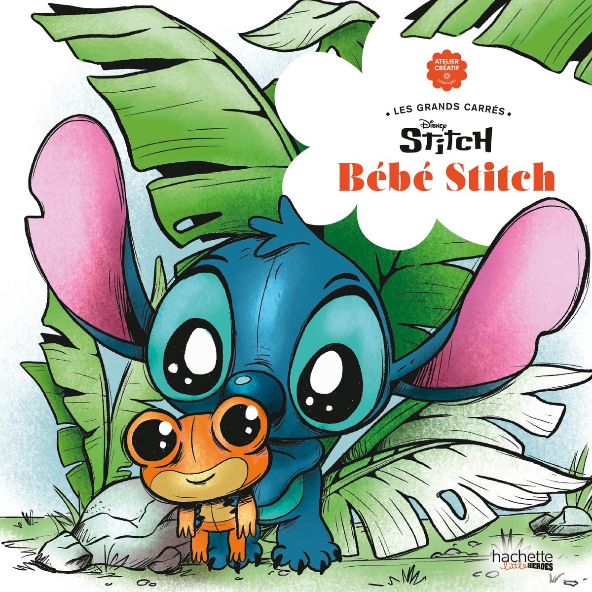 Hachette héros les grands carrés bebe stitch - hachette - livre de coloriage pour adultes et enfants