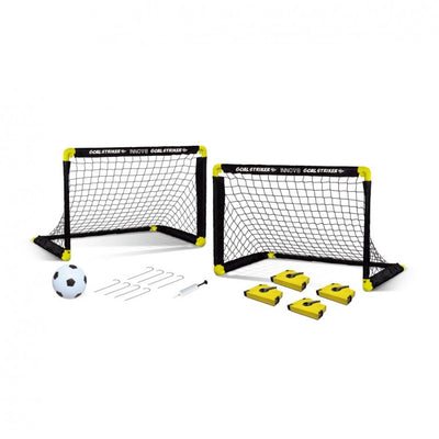Kit de but de football Tachan pour enfants - 2 buts pliables - complet avec pompe de football - kit d'entraînement - terrain de jeu portable