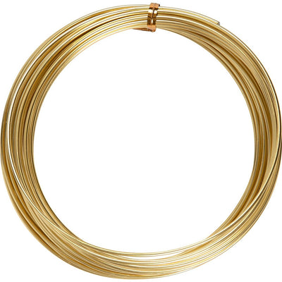 Creativ company fil alu, rond, épaisseur 2 mm, or, 10 m 1 rouleau