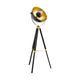Lampadaire Eglo covaleda - lampe sur pied - e27 - 1 lumière - 164 cm - trépied - or noir