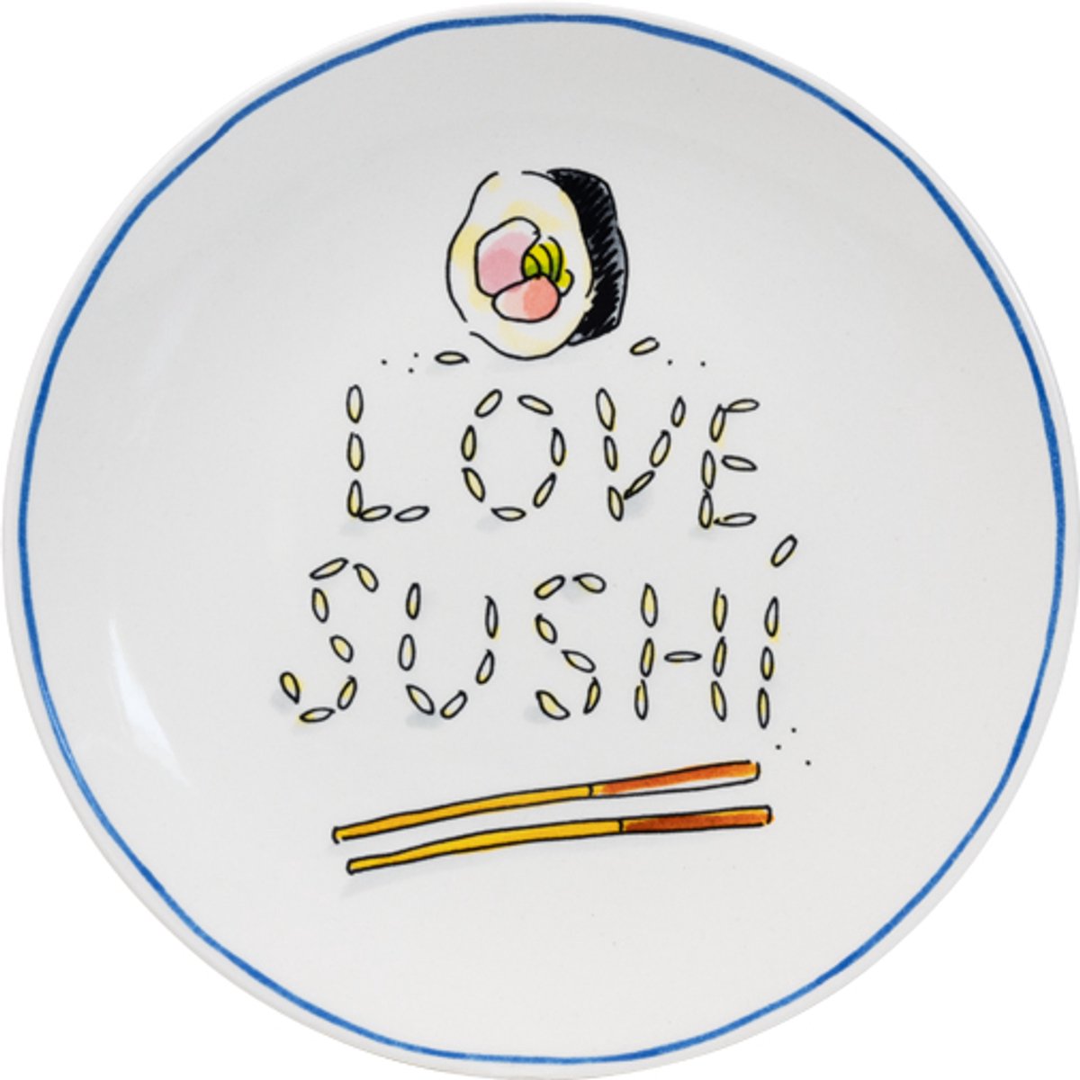 Blond Amsterdam, sushi : assiette 18 cm love