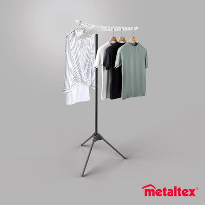 Metaltex - étendoir tri-hang - étendoir réglable - 150cm - multifonctionnel - pliable - pour 33 cintres