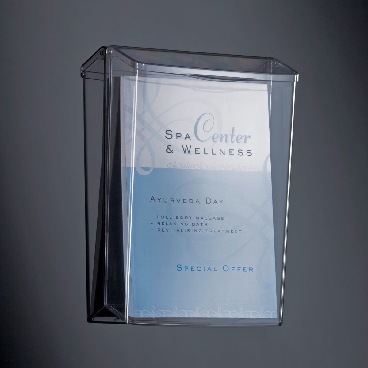 Porte-brochures Sigel - a4 - modèle mural - pour extérieur - acrylique transparent - si-lh325