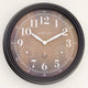 Nexttime jasmine – horloge murale station météo – 23,5 cm – métal – marron – résistante aux intempéries
