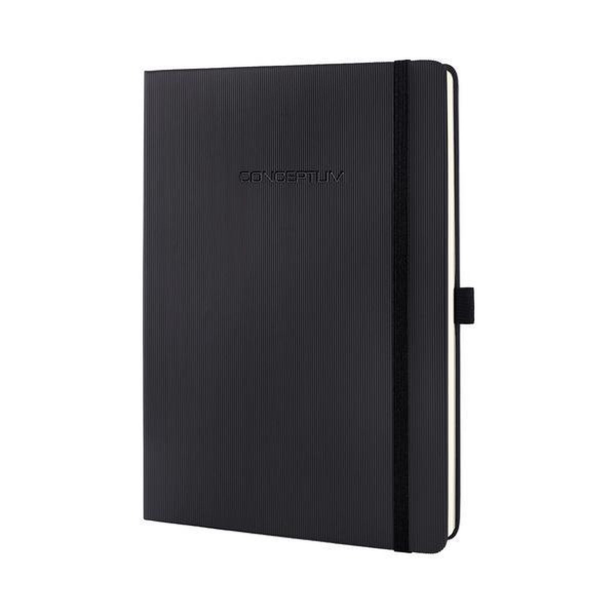Sigel - carnet - format tablette - conceptum pure - noir - couverture rigide - line - si-co118