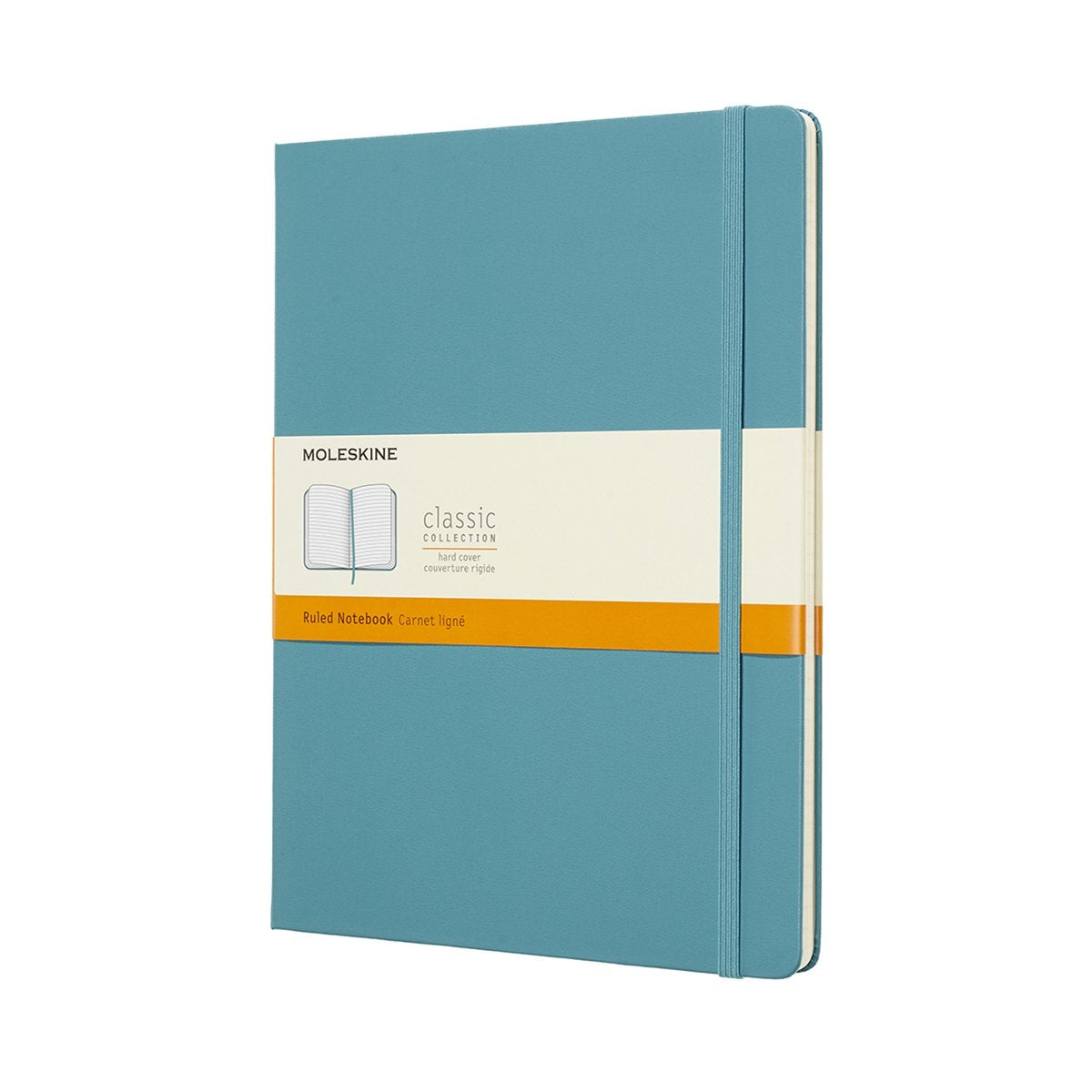 Carnet classique Moleskine - extra large - couverture rigide - ligné - bleu récif