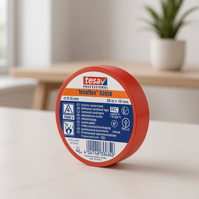 Tesa professional 1064505 - tesa 53988 ruban isolant électronique 20m 19mm rouge | 10 pièces