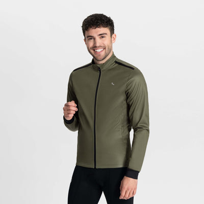 Rogelli Core Veste de cyclisme - Veste d'hiver pour homme - Coupe confort - Vert - Taille M