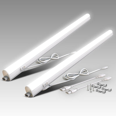 Briloner b.k.licht take - lot de 2 éclairages LED sous le comptoir - lumière sous l'armoire - 4w - 400lm - lumière blanc neutre 4 000 K - lampe de cuisine - 31 cm - blanc