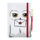 Harry Potter, carnet a5 avec stylo motif Hedwige, blanc