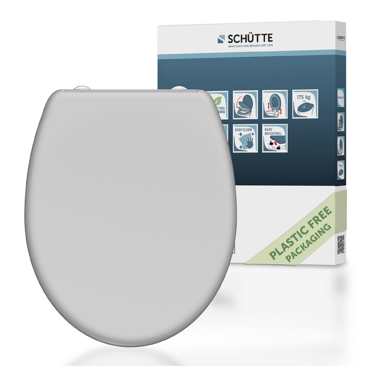 Schütte Schütte Toilet Selt avec Duroplaste gris à libération rapide à clôture douce