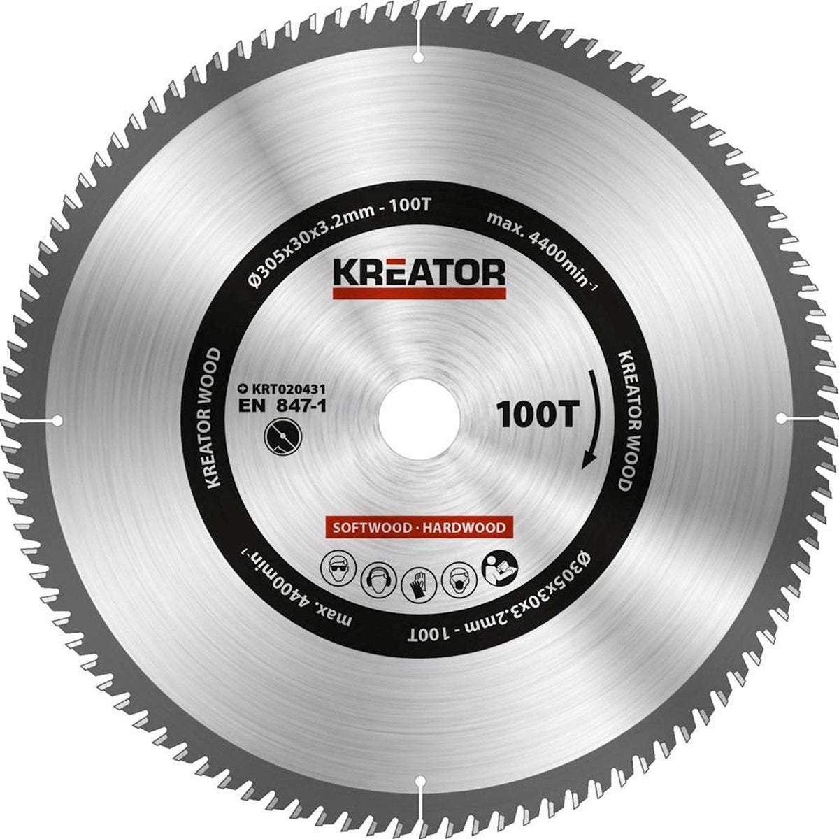 Kreator krt020431 lame de scie bois - 305mm100t