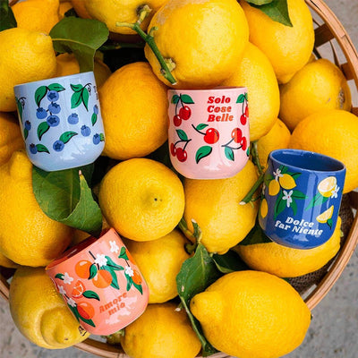 Bialetti mug mercato della frutta - lot de 4 pièces - multi