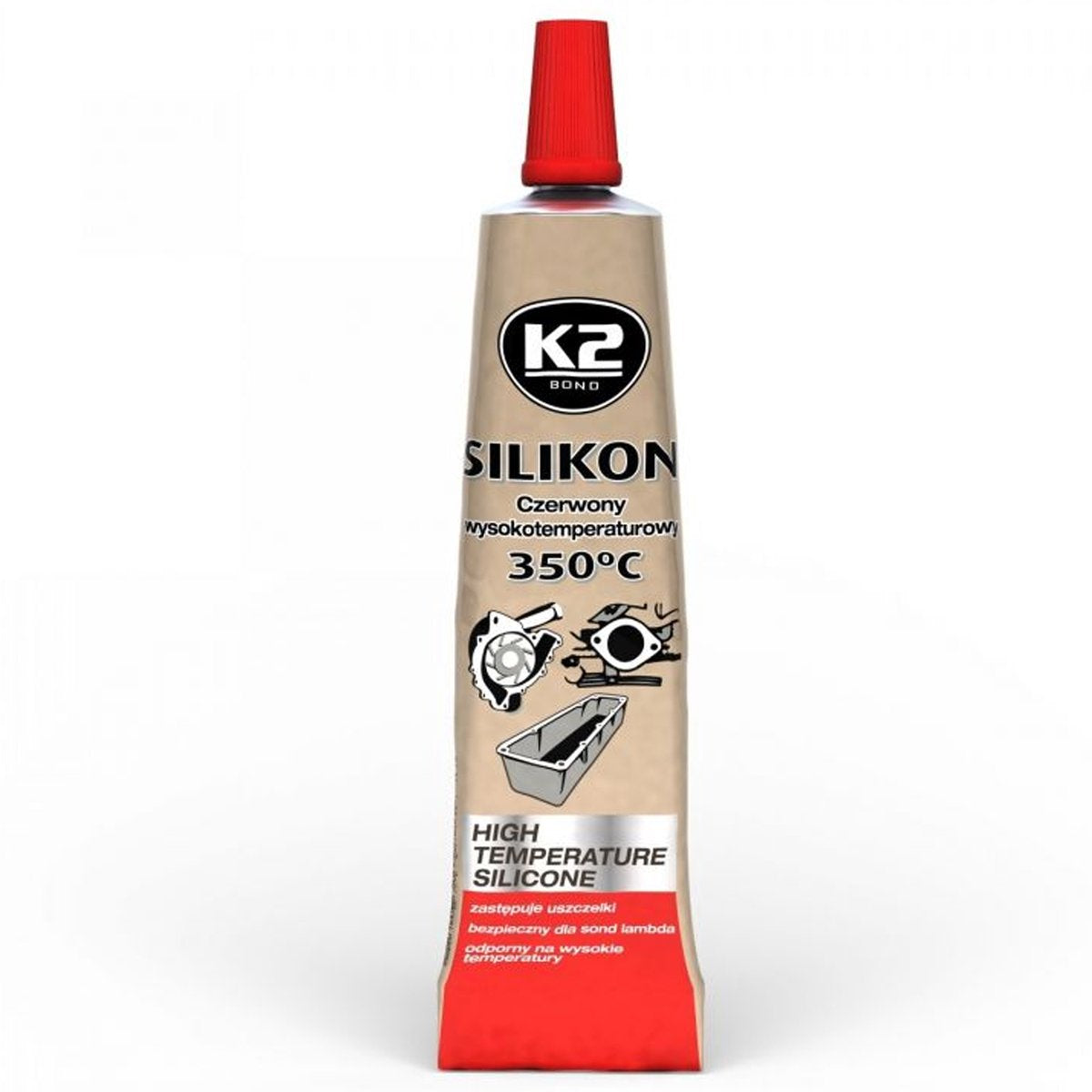 Melle série k2 - mastic silicone rouge - 350°c - 21g