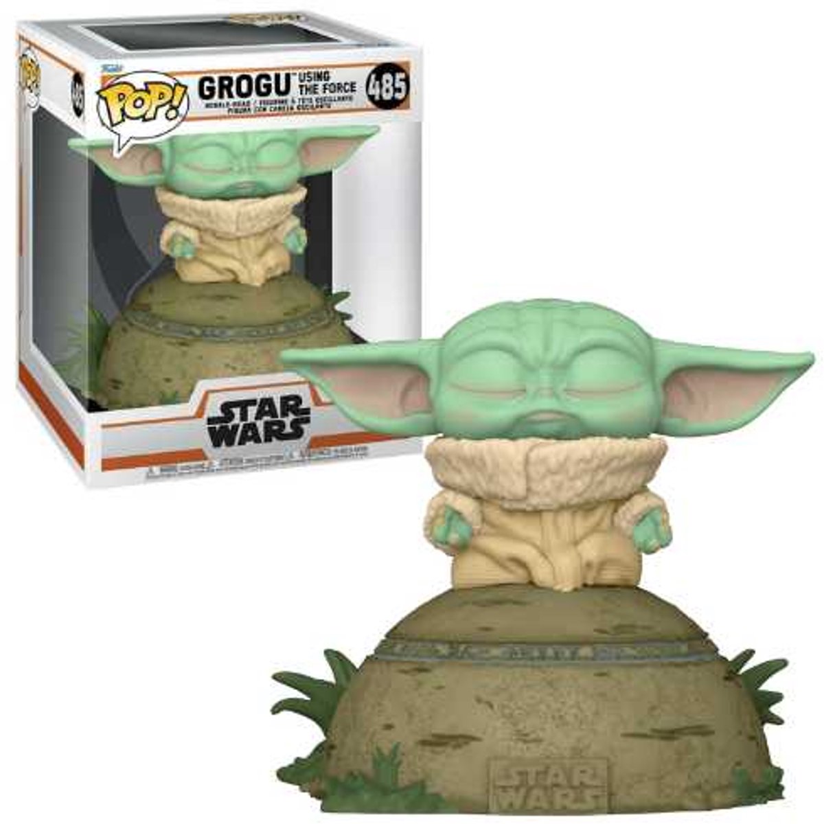 Funko pop deluxe : mandalorian - l'enfant utilisant la force - pop #485
