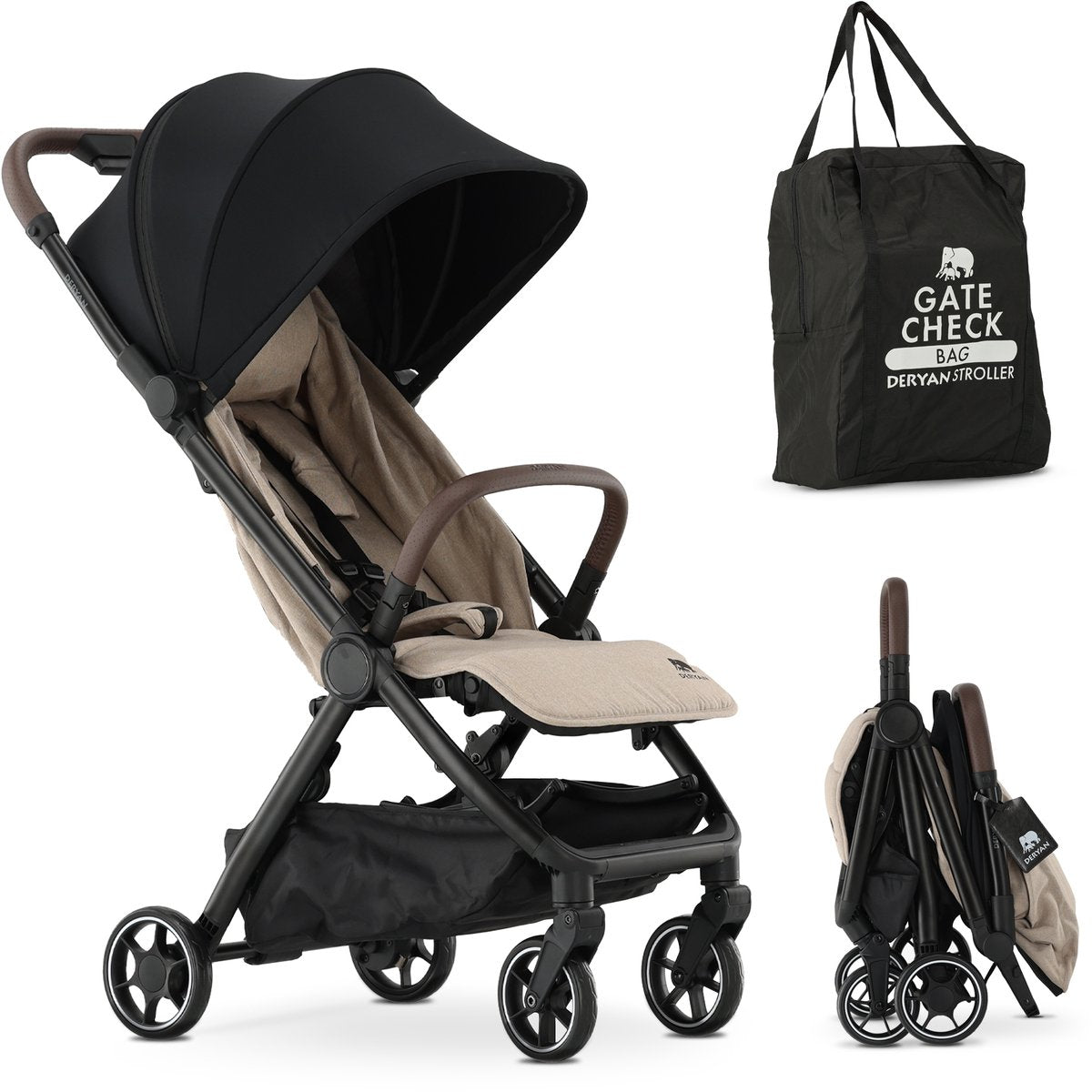 Deryan air buggy - buggy avion - 8 kg - sac intégré - nougat