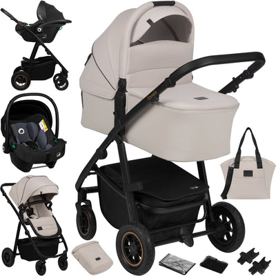 Lionelo amber plus 3-en-1 - poussette - lit parapluie - siège auto - ventilation XXL