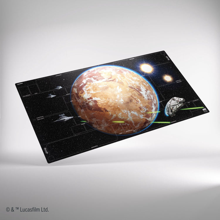Tapis de jeu Gamegenic Star Wars Unlimited Battle Zone - 130 x 70 cm - tapis de jeu taille table pour Star Wars : illimité -