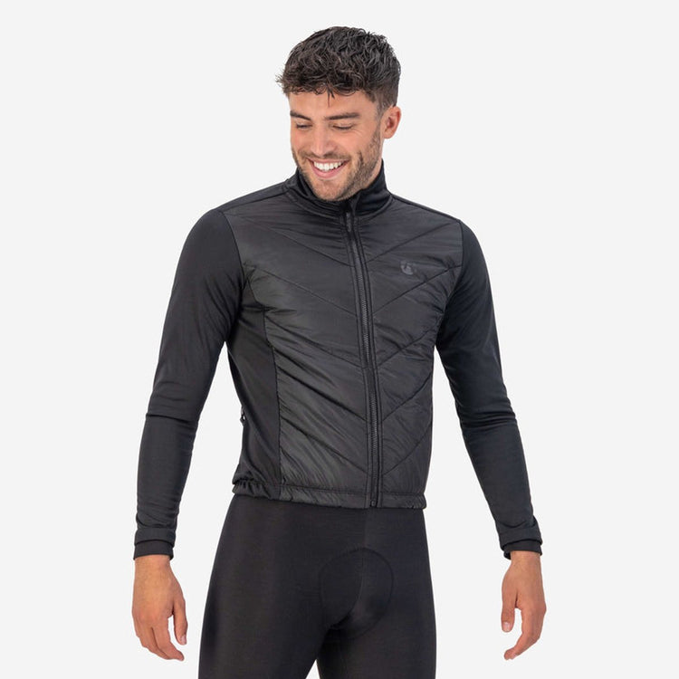 Rogelli wadded ii veste de cyclisme d'hiver hommes - veste de cyclisme - coupe-vent - noir - taille xxl