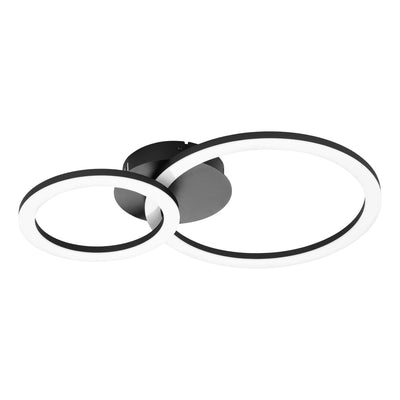 Plafonnier intelligent Eglo connect.z parrapos-z - 44,5 cm - noir et blanc - lumière blanche orientable - dimmable - zigbee