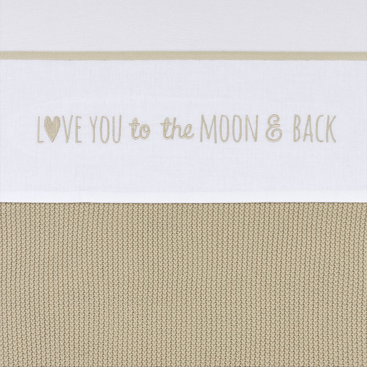 Drap de berceau Meyco baby love you to the moon - sable - 75x100cm - 0,3 tog