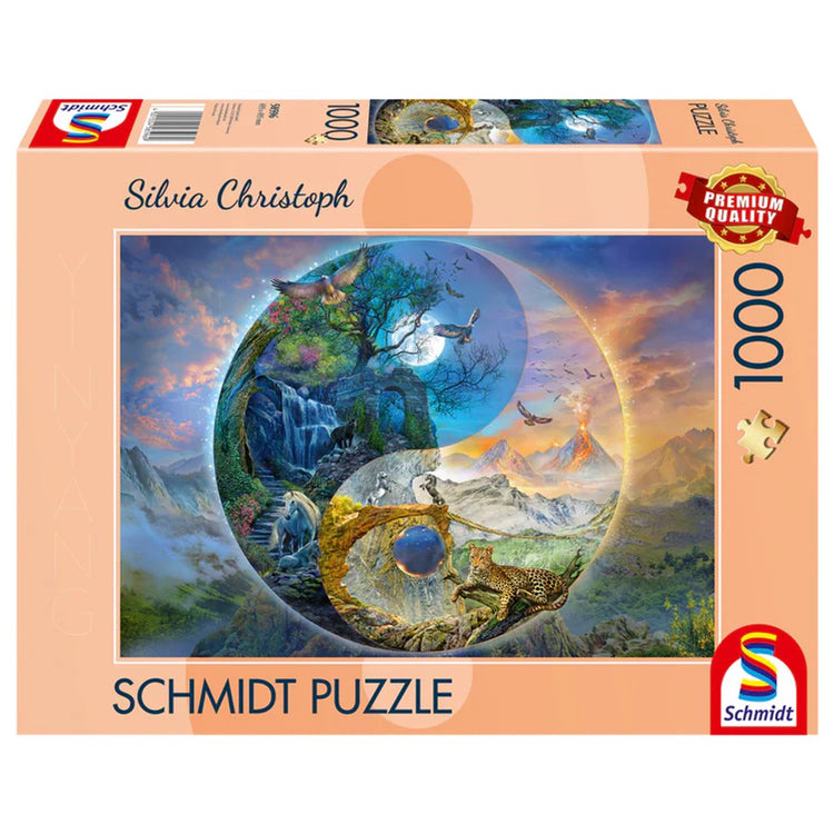 Schmidt - puzzle - yin yang, monde des montagnes - silvia christoph - 1000 pièces - adultes - à partir de 12 ans