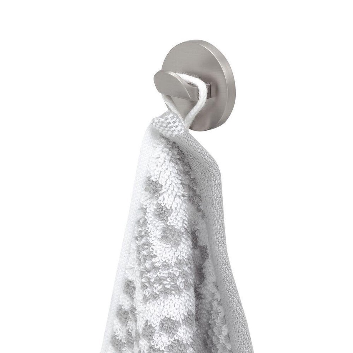 Tigre midi - crochet porte-serviette petit ø 3,4 cm - sans perçage - autocollant avec scotch 3m - inox brossé