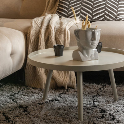 Woood mesa table d'appoint l - bois - beige antique - 34x60x60