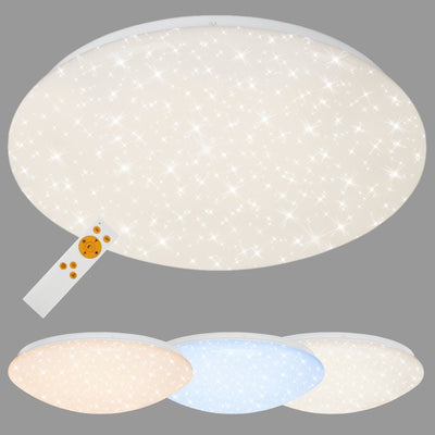 Briloner verb - plafonnier effet ciel étoilé - plafonnier dimmable - avec télécommande - cct - 22w - ø 39cm