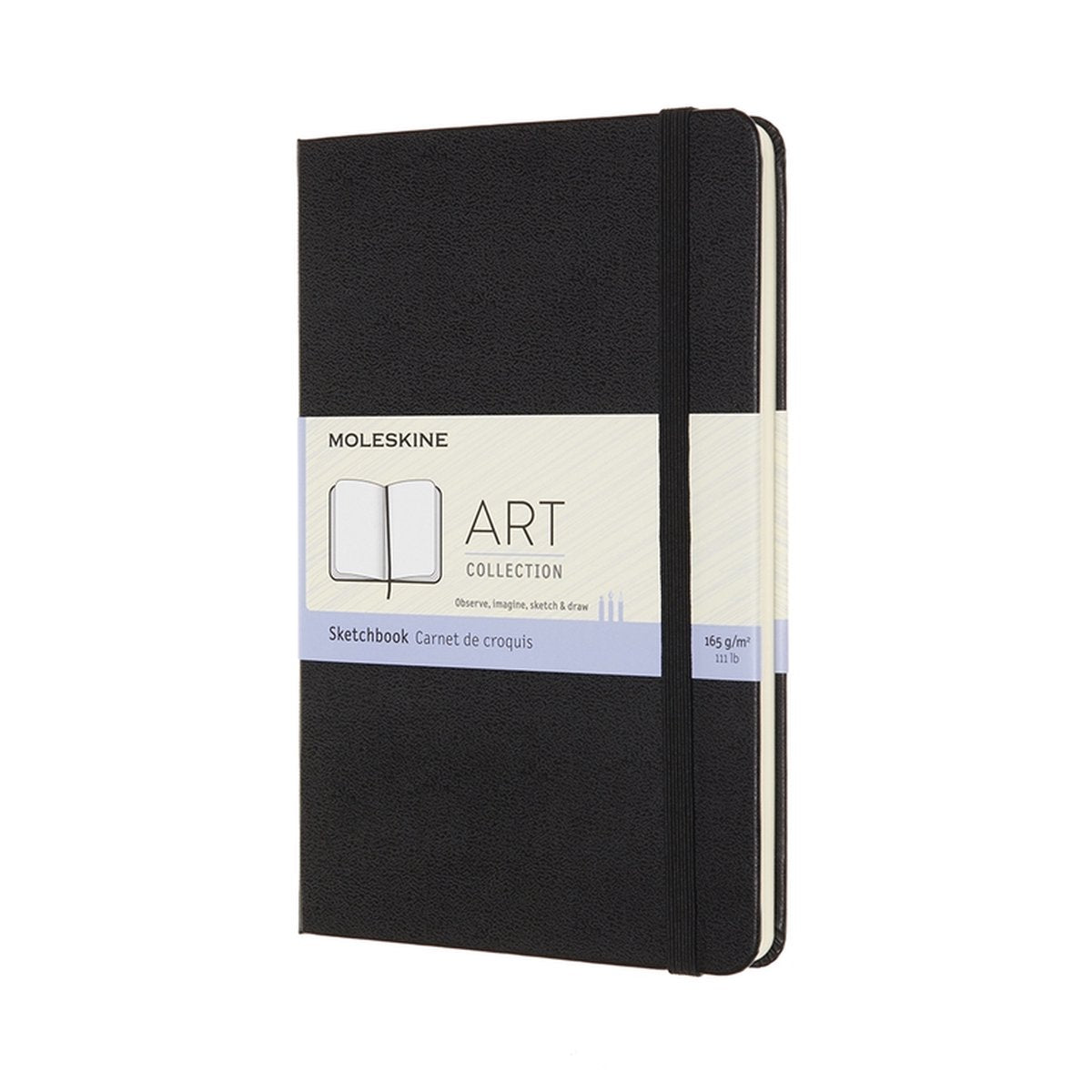 Carnet de croquis d'art Moleskine - moyen - couverture rigide - noir