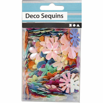 Paillettes Creativ Company, taille 6-20 mm, env. 390 pièces, couleurs pastel, 10 g 1 boîte