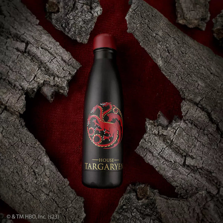 Cinereplicas Game of Thrones bouteille d'eau thermo métal maison Targaryen