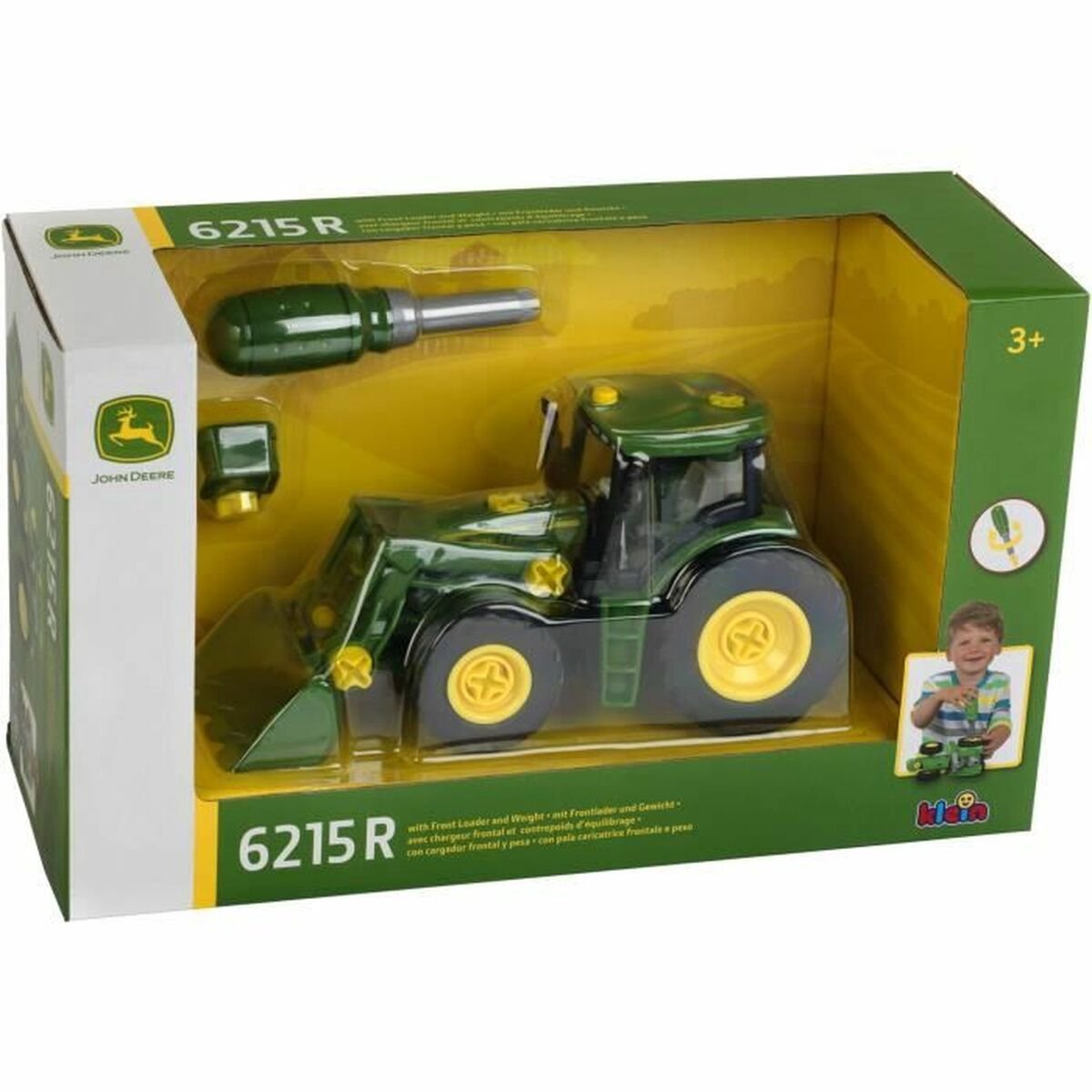 Klein Toys jeu de construction petits blocs à bloquer 1:24 tracteur vert
