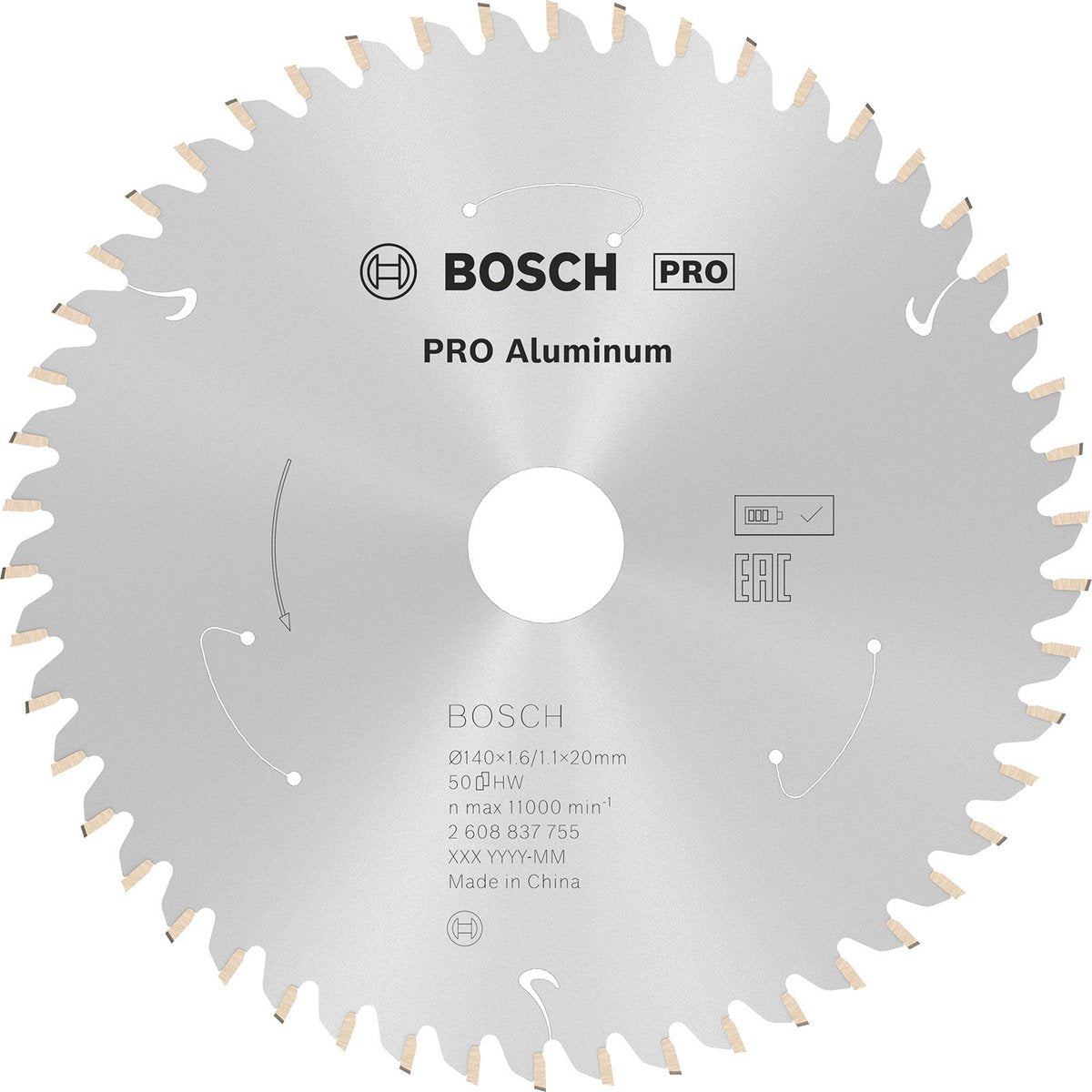 Lame de scie sans fil Bosch pro aluminium pour scies circulaires 140 x 1,6 x 20...