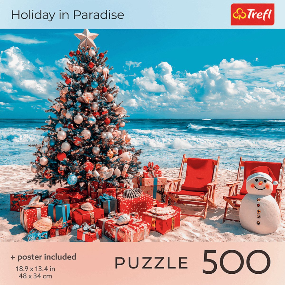 Puzzle Trefl 500 pièces - Puzzle vacances de Noël au paradis.