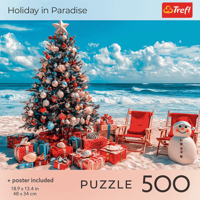 Puzzle Trefl 500 pièces - Puzzle vacances de Noël au paradis.