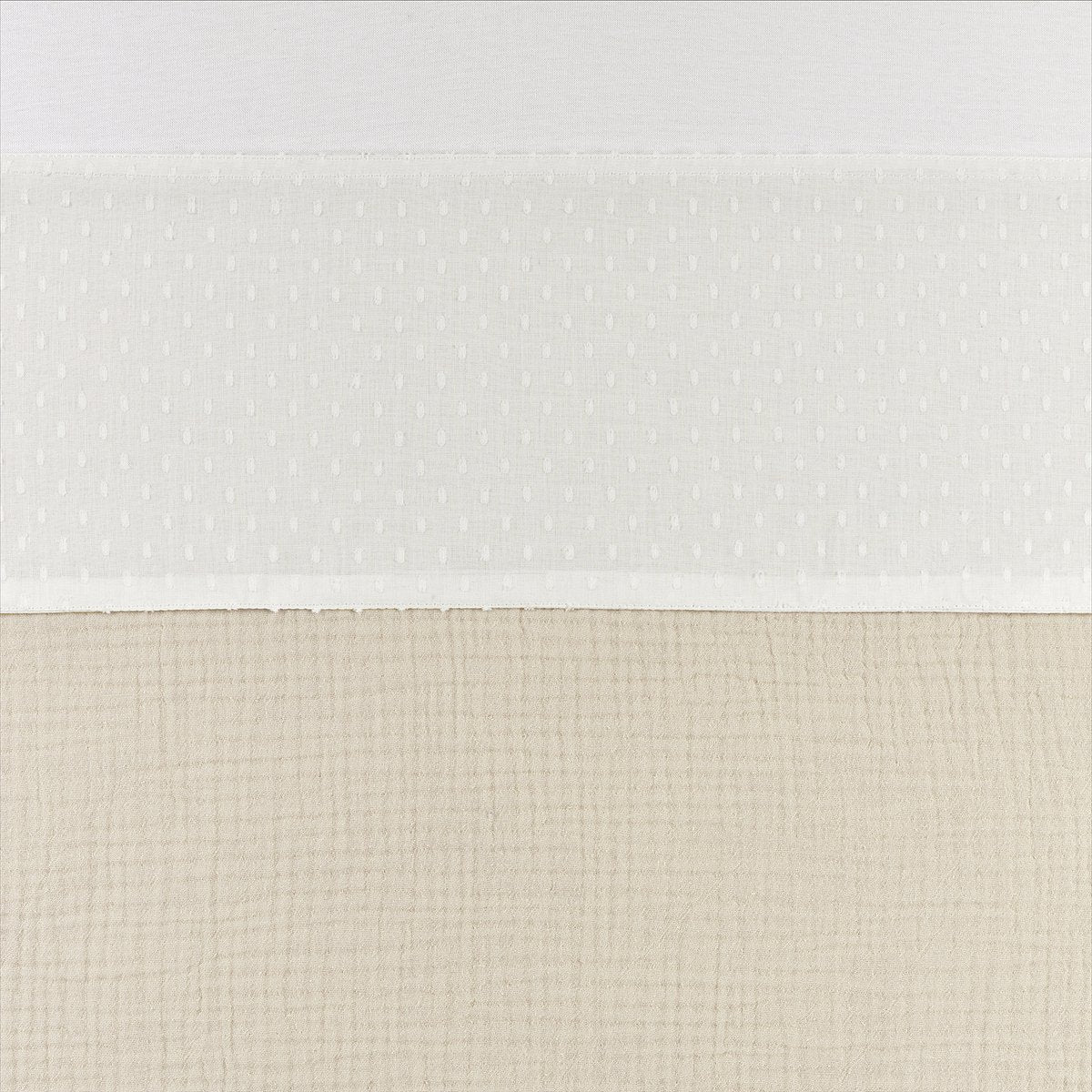 Drap de berceau Meyco baby plume - 75 x 100 cm - blanc cassé