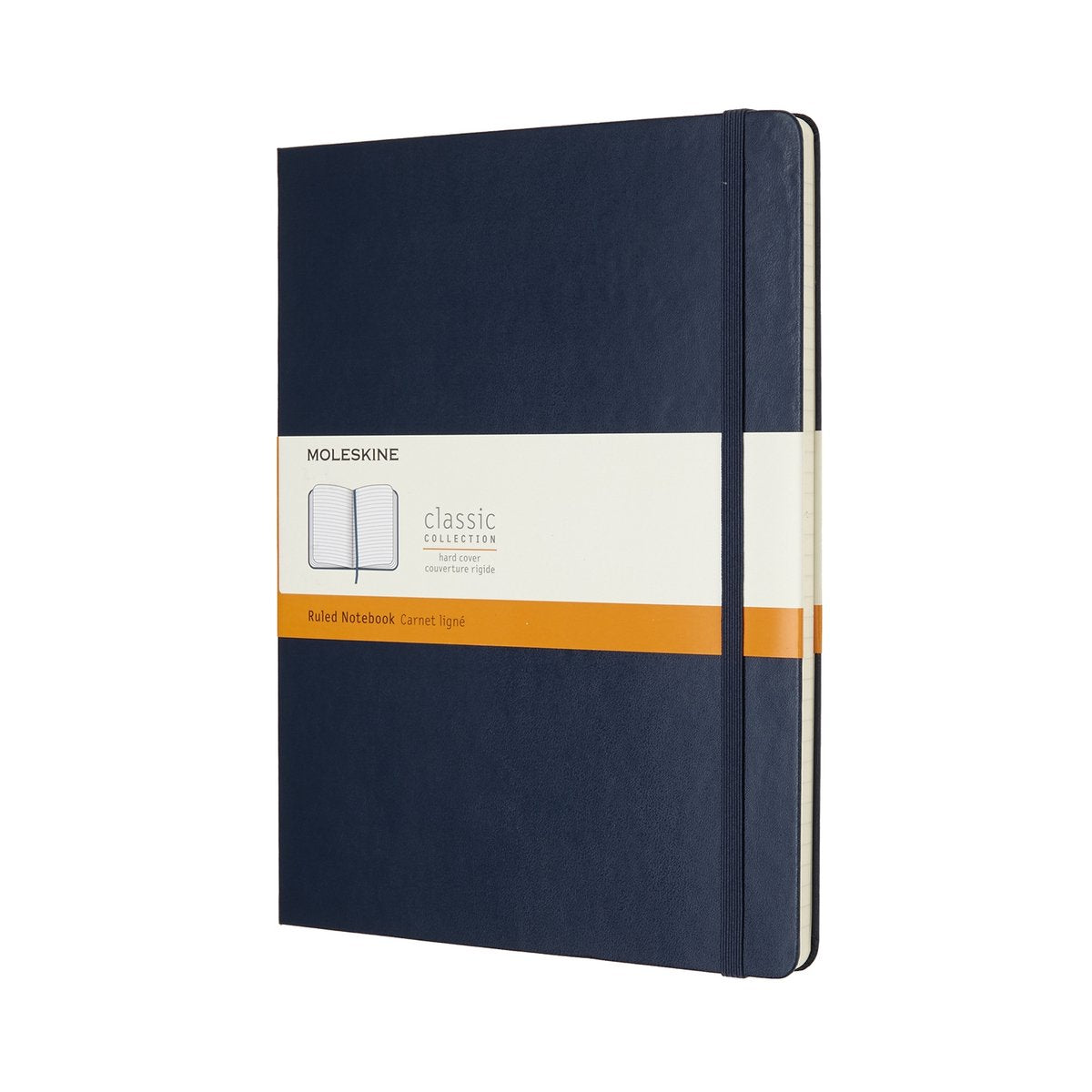 Carnet classique Moleskine - extra large - couverture rigide - ligné - bleu saphir