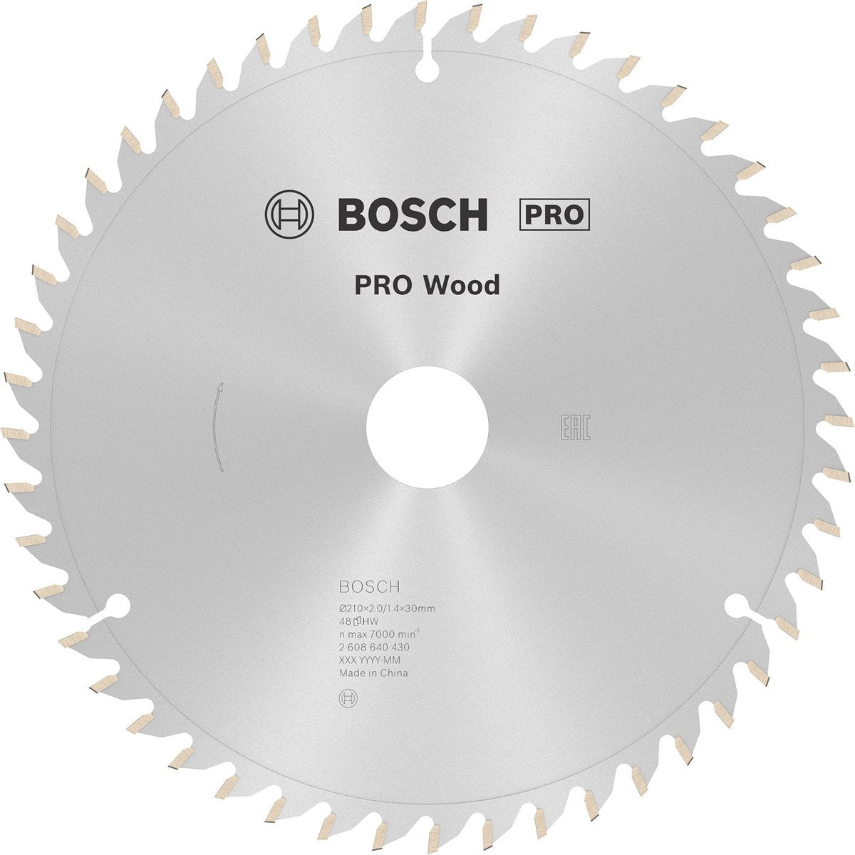 Lame de scie circulaire à bois Bosch Pro, 210 x 2 x 30 mm