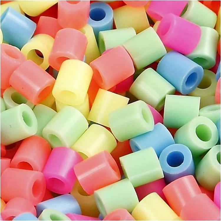 Perles à repasser Nabbi, dim. 5x5 mm, diamètre intérieur 2,5 mm, moyen, couleurs pastel, 30000 div 1 boîte