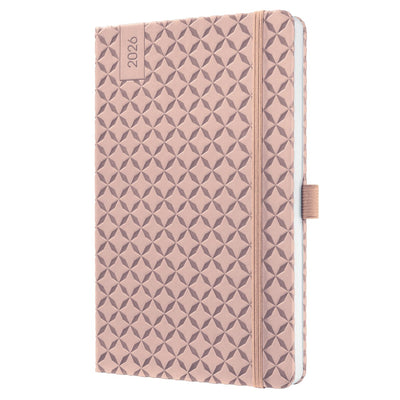 Sigel agenda hebdomadaire flair 2026 - format a5 - rose perle - couverture rigide - si-j6131