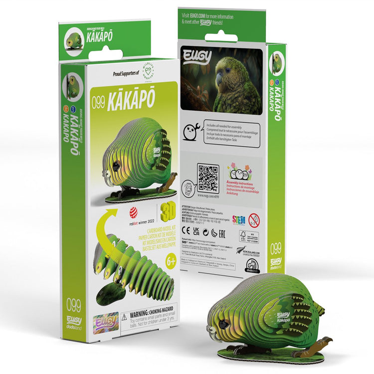Puzzle 3D Eugy - Kakapo - oiseaux - durable - collectionnez-les tous - 6 ans